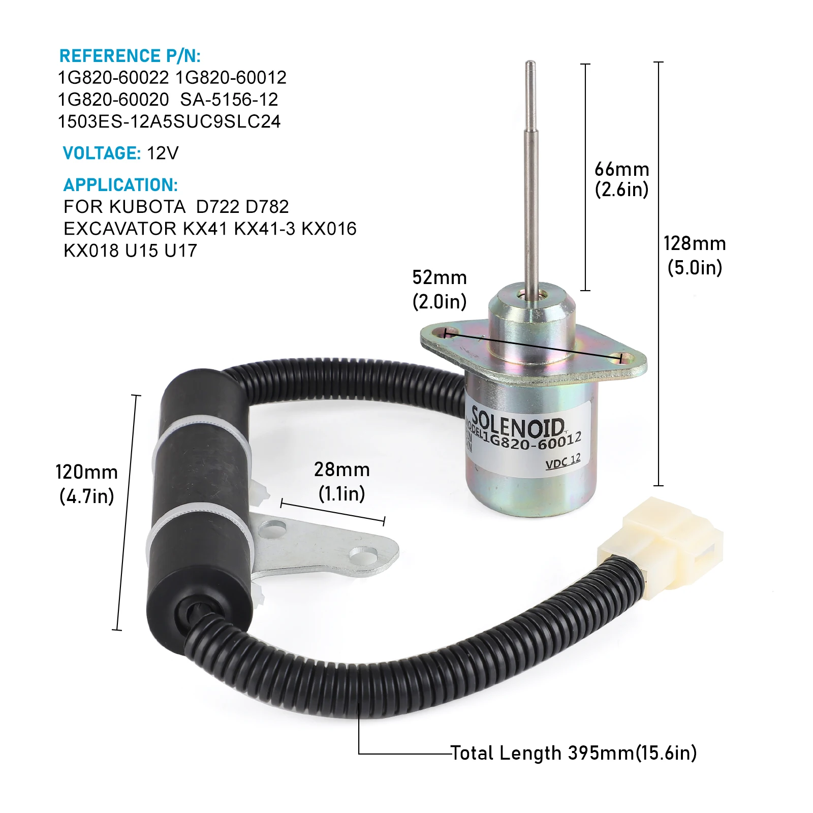 Detalhe 1 de Válvula solenoide 12V Gás e combustível