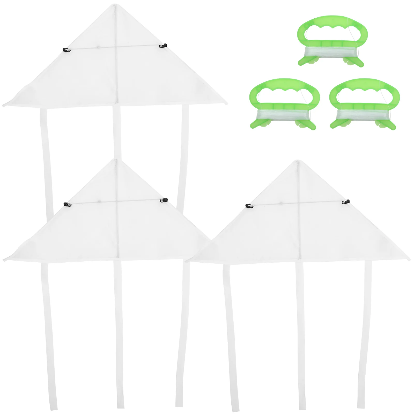 3Sets Kids Graffiti Kite DIY Painting Kit Blank DIY Kites for Drawing Creativity Outdoor Fun Blank Painting Kites