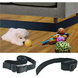 2 PC Under Bed Blocker for Pets Toy Blocker Under Couch Adjustable Elastic Gap Bumper Stopper Guards Stop Toys Going Under Sofa