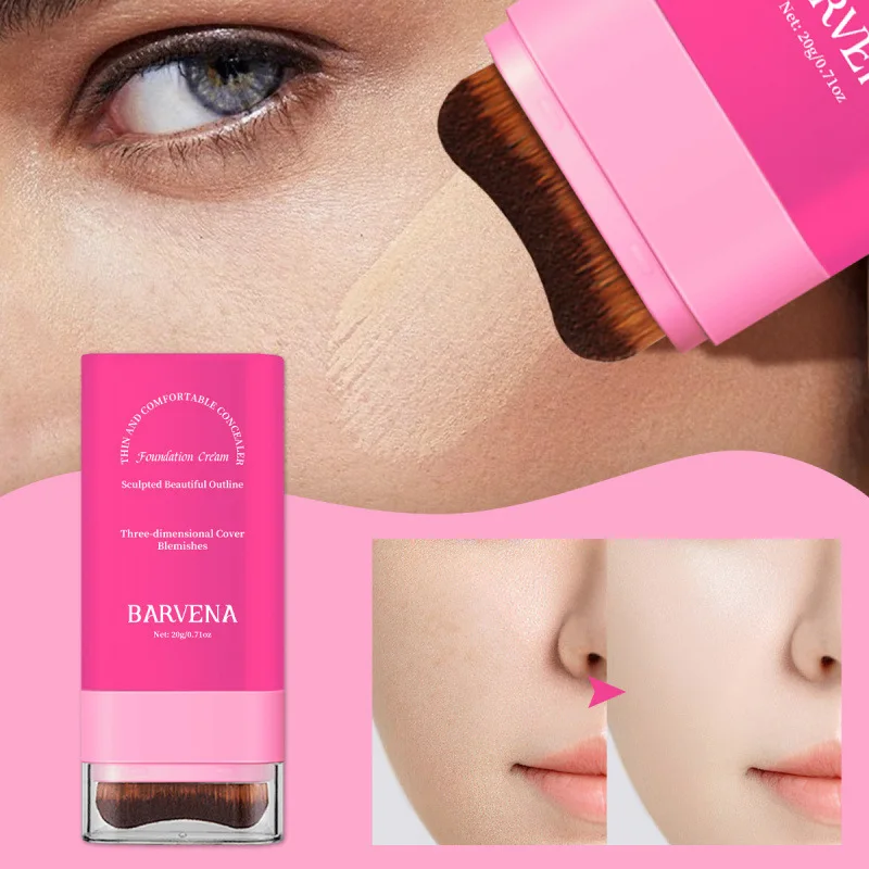 

Eraser Flawless Double Head Foundation Stick with Brush Naked Sense Oil Control Makeup Submissive Invisible Pore Concealer