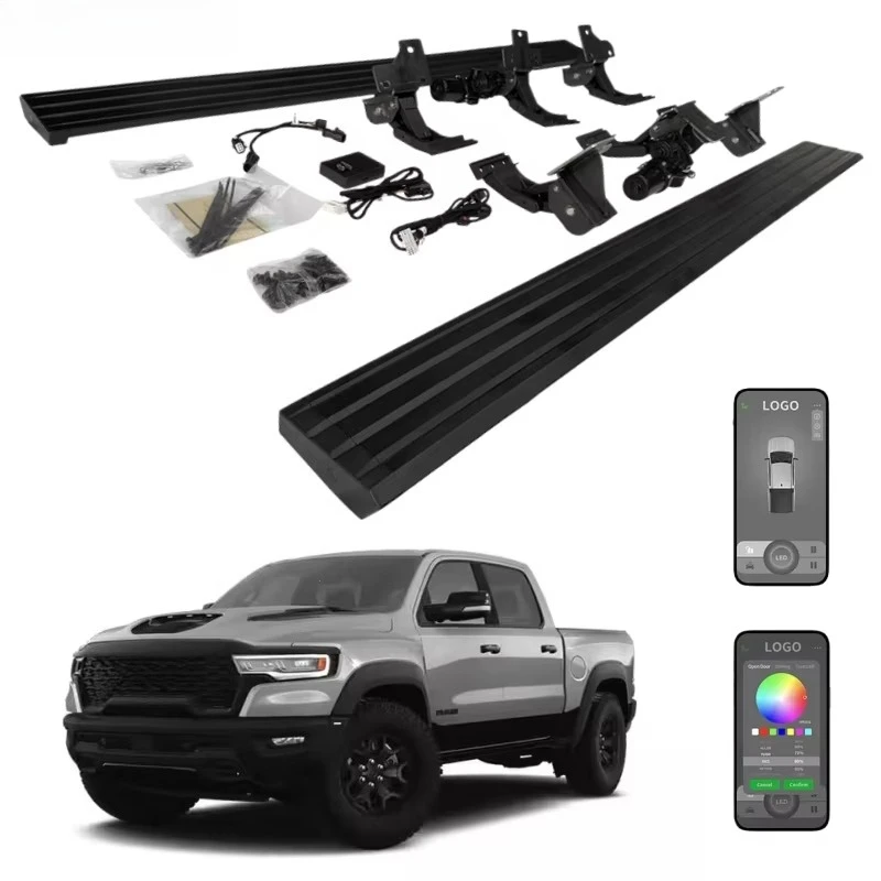 

Automatic Retractable Electric Side Steps Power Running Boards for RAM 1500 2500 3500 Crew Cab Year 2018 2020 2022
