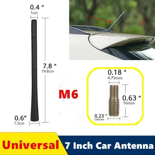 

Universal Car Antenna Whip Antenna M6 Screw Auto Radio Antenna Car Mast Whip For BMW Mazda For Toyota Corolla Golf Volkswagen