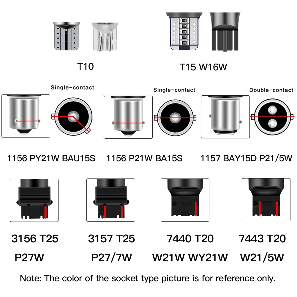 2 adet 1156 P21W LED BA15S PY21W BAU15S ampul 12V COB 5SMD T20 7440 W21W 3157 1157 BAY15D P21/5W LED ters dönüş sinyal ışığı