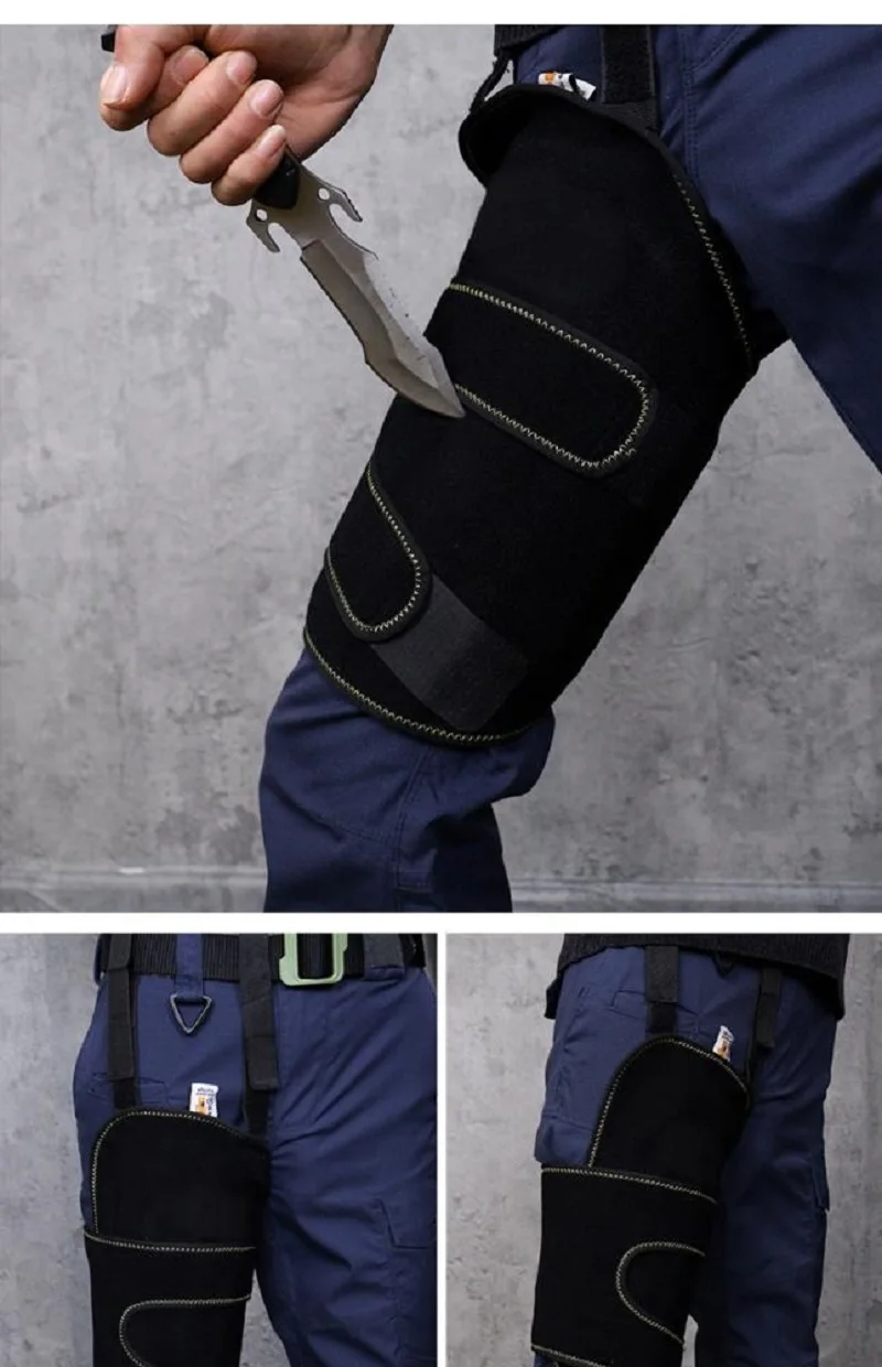 SGS Level 5 Stab Resistant Leg Guards Self Defense Stabproof Motorcycle Riding Gear anti-stab Thigh&Calf Protective Armor