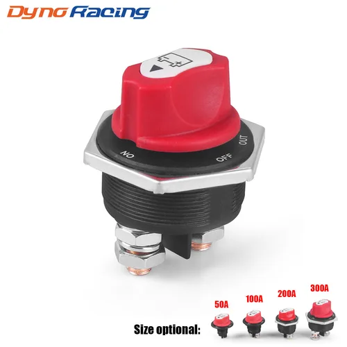 Imagen 1 del producto 50A 100A 200A 300A DC 12V interruptor de batería de rally de coche seccionador aislador de potencia Kit de interruptor de corte para camión coche motocicleta barco