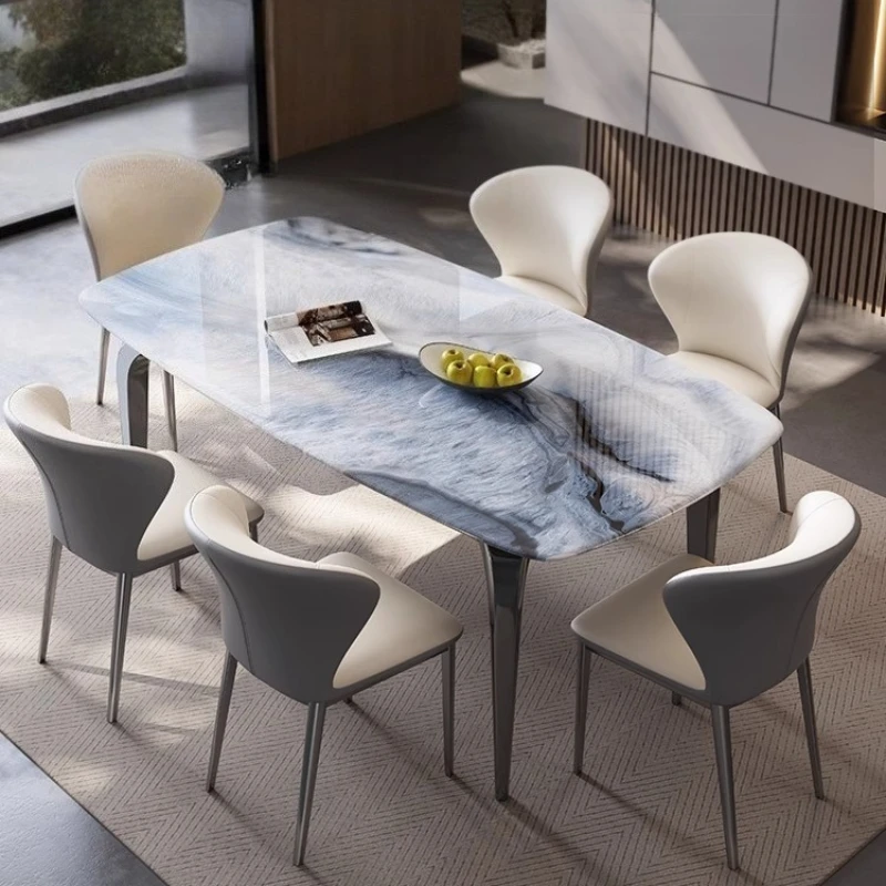

Marble Minimalist KitchenTables Warm Keep Decoration Dining Tables Modern Design Tavolo Rotondo Pranzo Dining Room Furniture