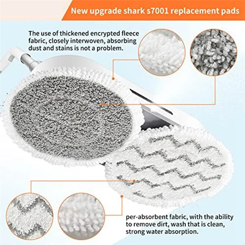 popular S7001 Replacement Steam Mop for Shark S7000 S7000AMZ S7001 S7001TGT S7000 S7201 S7005 S7020 Steam Mop Pads