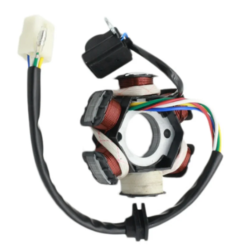 AB96-ATV Quad Go Kart Motorcycle Magneto Stator Coil 6-Wire 5 Coil For 50Cc 70Cc 90Cc 110Cc 125Cc