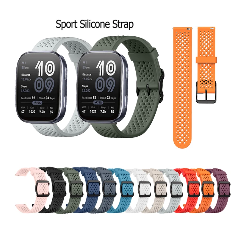 

22mm Fashion Silicone Strap Band For Huami Amazfit Bip 6 / Bip 5