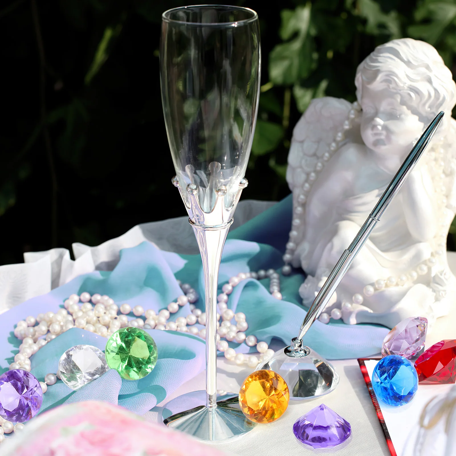 

100pcs 20Mm Acrylic Diamond Colorful Simulation Diamonds For Vase Filler Table Scatter Wedding Party Decoration Craft Diy Home