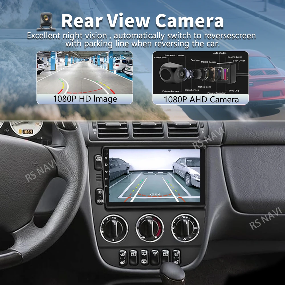 Android 16 For Benz M-Class W163 ML320 2003 - 2005 2K QLED Android Car Radio Multimedia Video Player GPS Stereo CarPlay