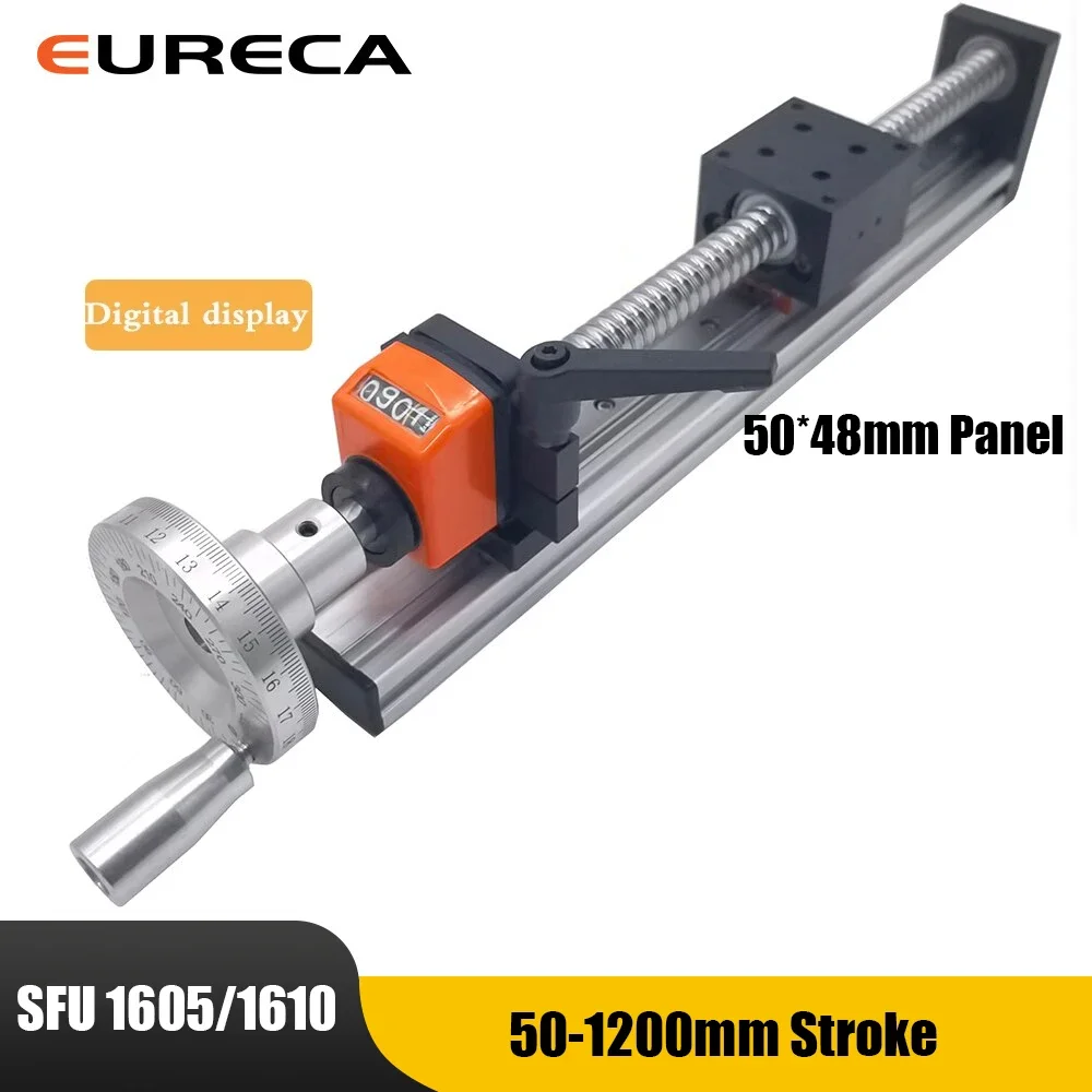 ball screw modulo guia linear posicao contador deslizante tabela roda de mao mgn12 rail manual panel motion stage sfu1605 1610 01