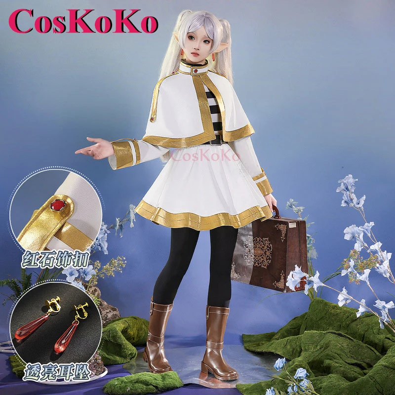 

CosKoKo Frieren Cosplay Frieren: Beyond Journey's End Costume Gorgeous Elegant Sweet Uniform Halloween Party Role Play Clothing