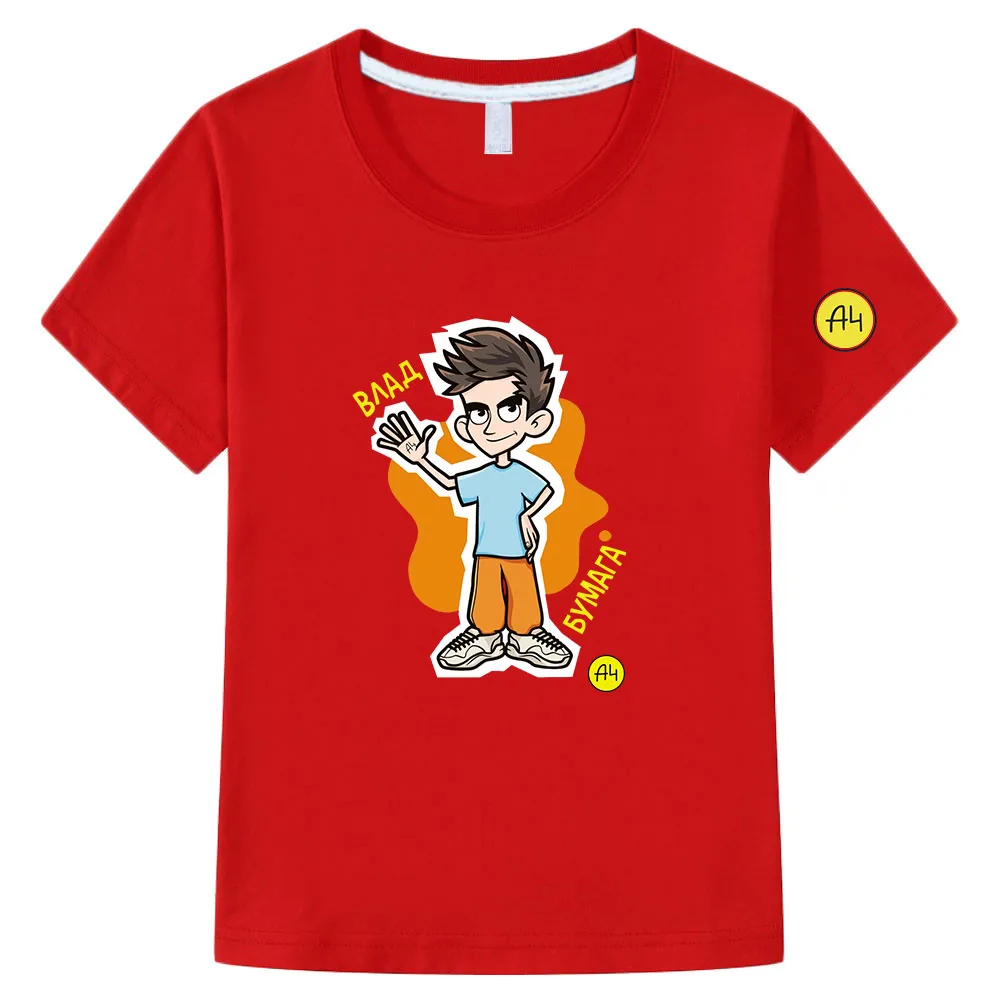 A4 Merch T Shirt Kids Clothes Child Boy Summer Boys Graphic Tee мерч а4 T-Shirts for Girls Casual 100% Cotton Teen Clothing