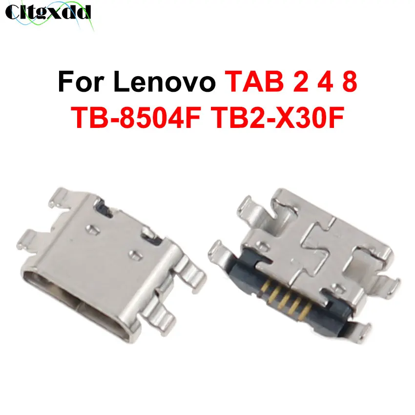 10pcs Micro USB Jack 5P Female Socket Charging Port Connector For Lenovo TAB 2 4 8 TB-8504F 8504P 8504 8X04F X30 A6500 TB2-X30F