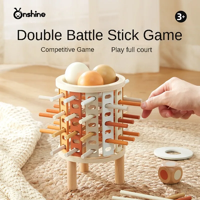 

Onshine Children Wooden Kerplunk Game Stick Balance Toy Battle Board Game For Kids 3Y+