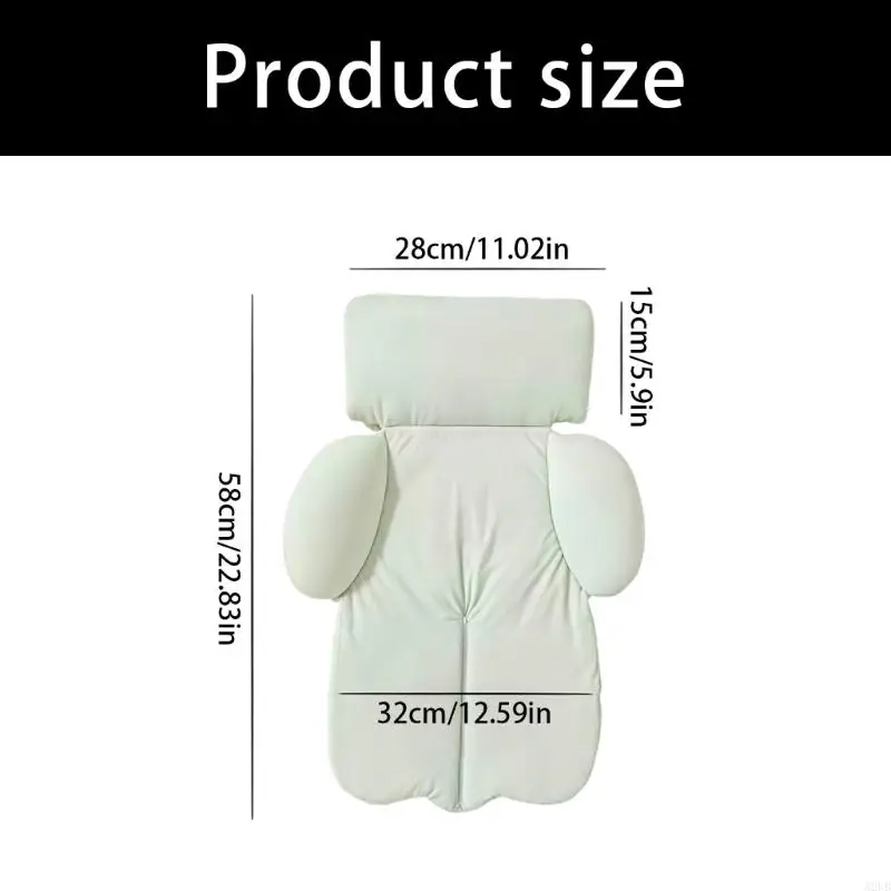 Baby Car Insert with Thick Padding Fabric Pad for Newborn Head & Back Support In Pram Swing & Bouncer A2UB