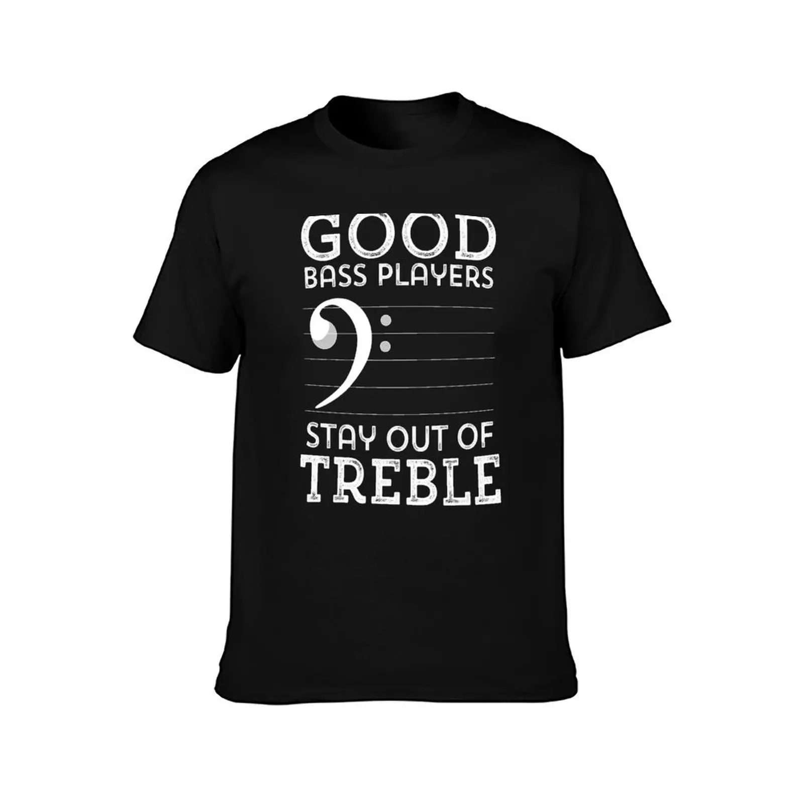 البقاء خارج ثلاثة أضعاف مضحك باس المفتاح الموسيقي باس باس لاعب مزدوج باس الموسيقى تي شيرت الرجال تي شيرت القطن 100% تي شيرت #2