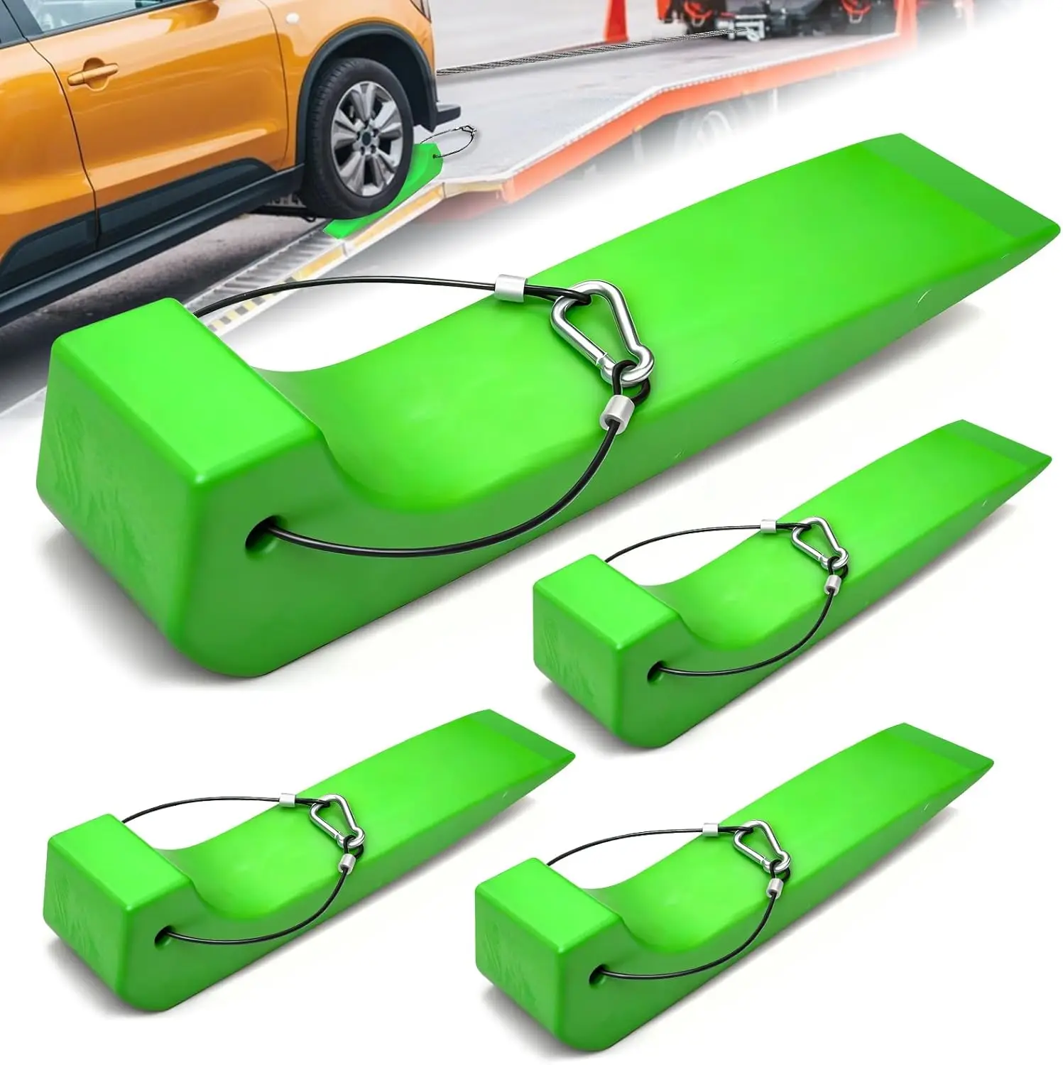 

Комплект из 4 роликовых подставок для шин для автовозов, платформ, эвакуаторов, эвакуаторов-манипуляторов - легкое перемещение