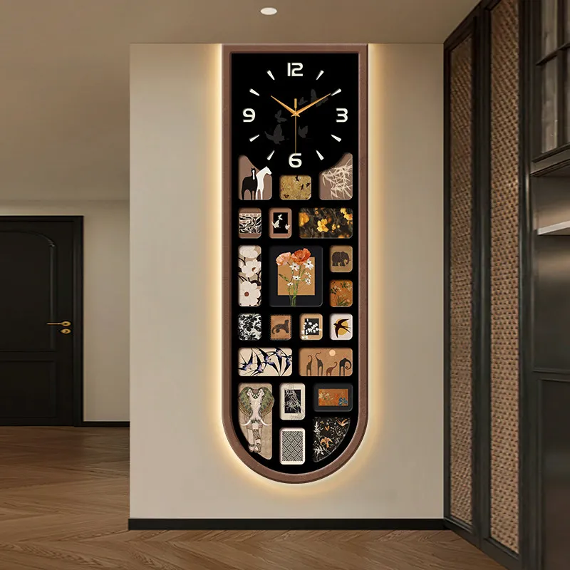 Vertical Security Wall Clock Unique Japanese Style Bedroom Digital Wall Clock Decor Luxury Aesthetic Reloj De Pared Decorations