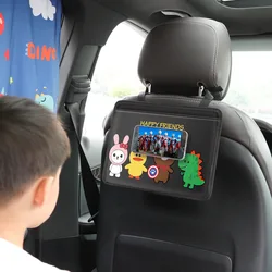 Dinosauro auto sedile posteriore IPad borsa appesa per bambini cartone animato telefono cellulare Touch Screen staffa di visualizzazione supporto da tavolo organizzatore del sedile