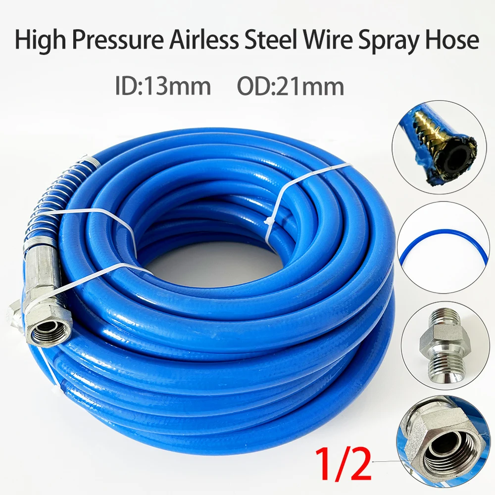 

Wear Resistant and Explosion-proof Spraying Machine Universal High-pressure Airless Steel Wire Spraying Hose 0.5M~40M Putty Pipe