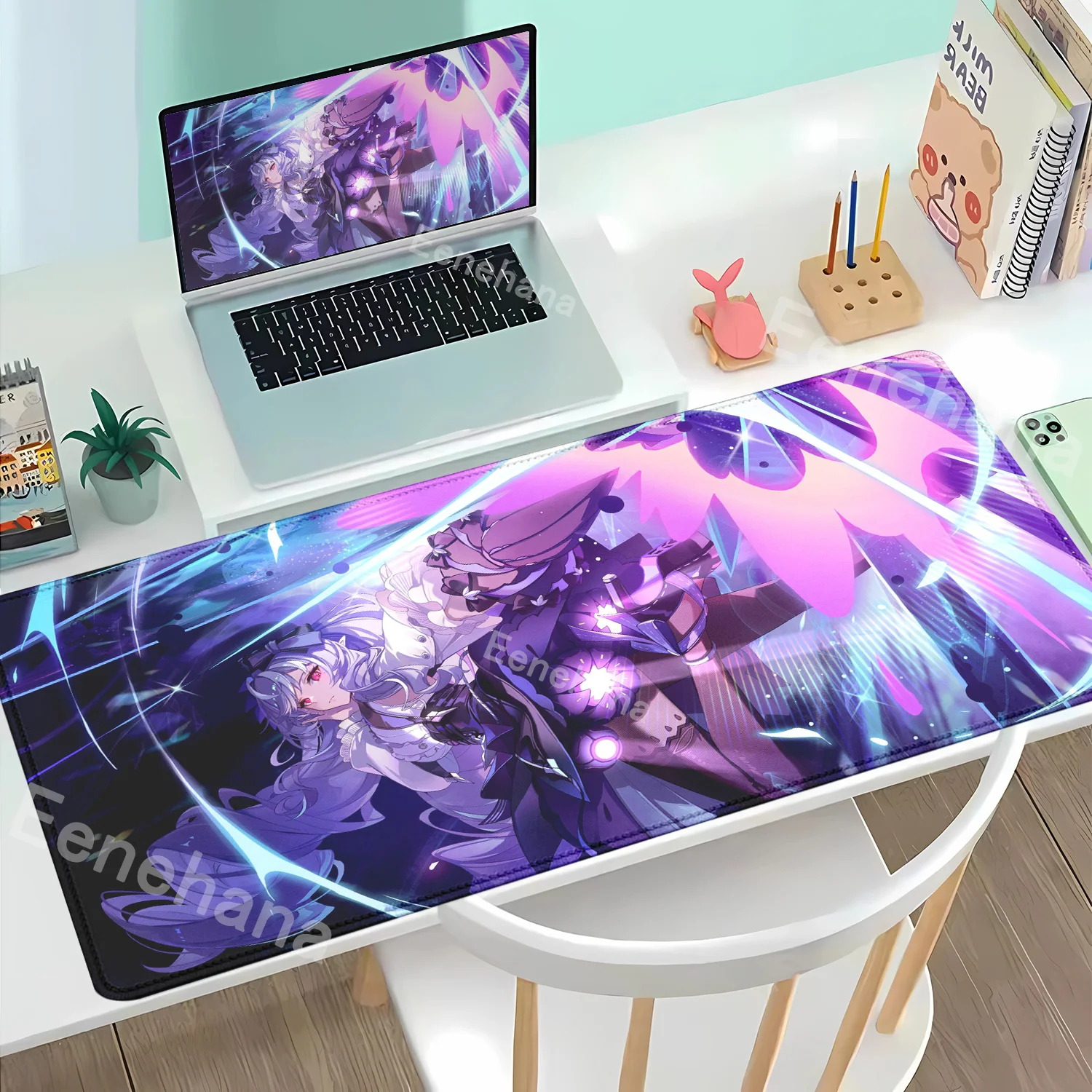 

Большой коврик для мыши Vivian Zenless Zone Zero ZZZ, аниме, сексуальная девушка, компьютерная игра, офисный аксессуар, нескользящая резиновая клавиатура, настольный коврик teclado