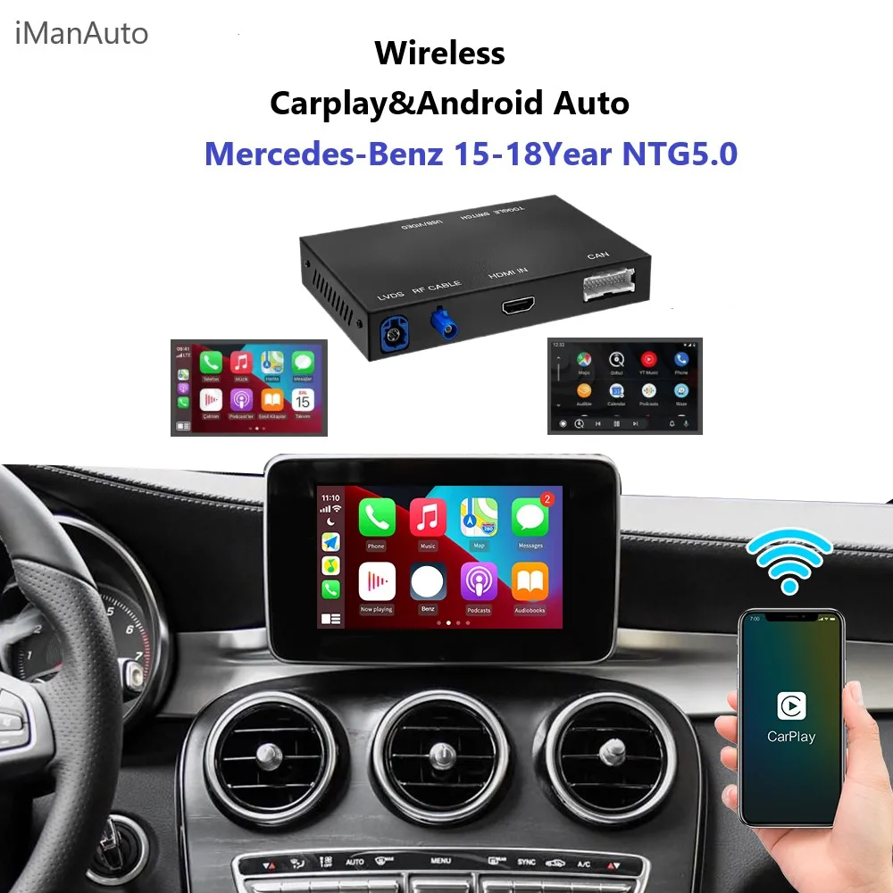 Wireless Carplay Interface Module Android Auto Box for Mercedes A C G GLC CLA CLS GLA W176 W205 W222 Class NTG5.0  Car Play