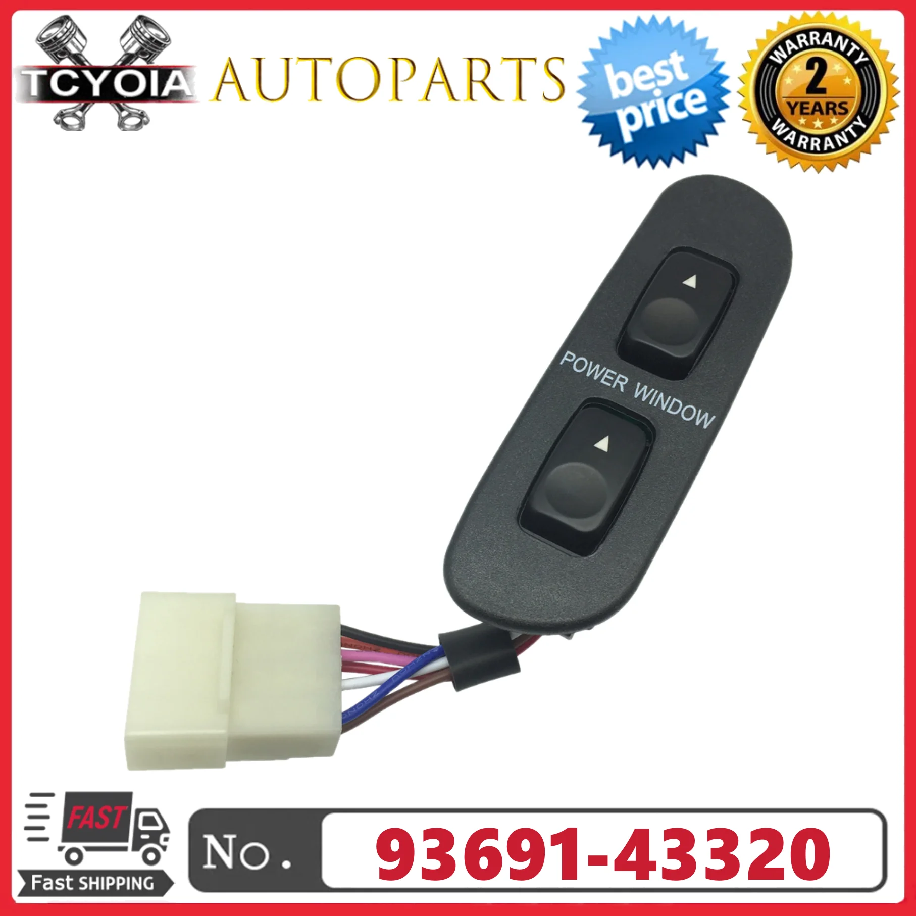 

Главный переключатель управления стеклоподъемниками 93691-43320 9369143320 для Hyundai H-100 Van 1993-2004