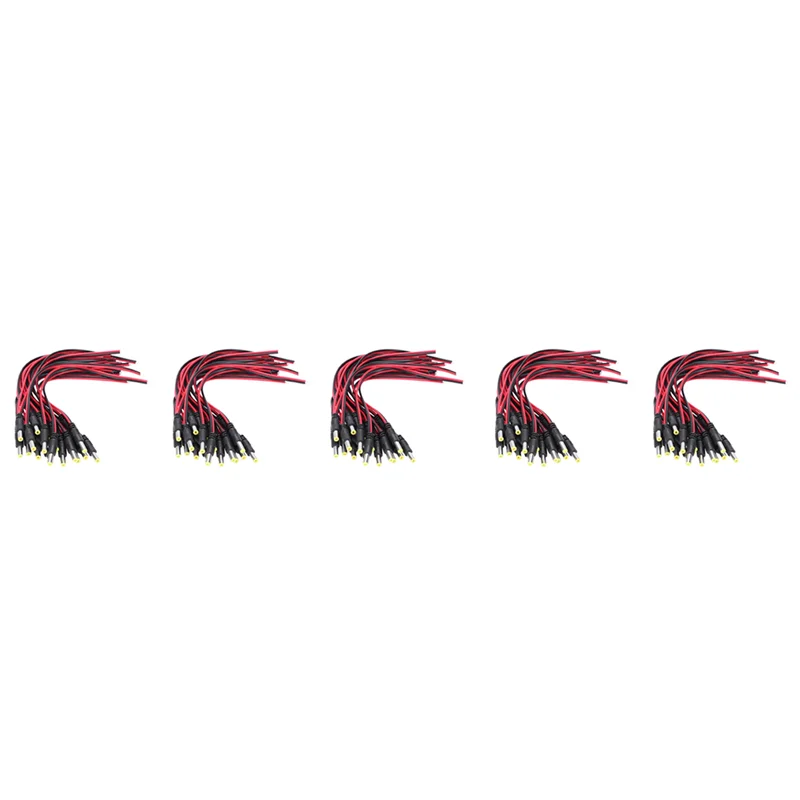 

100 шт. 5,5 х 2,1 мм штекер питания постоянного тока, разъем питания камеры видеонаблюдения, линия подключения питания-AB01