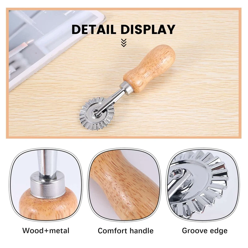 Pastry Wheel Cutter - Pasta Cutter Wheel - Ravioli Crimper Cutter Wheel Dough Cutter For Kitchen Pasta Accessories