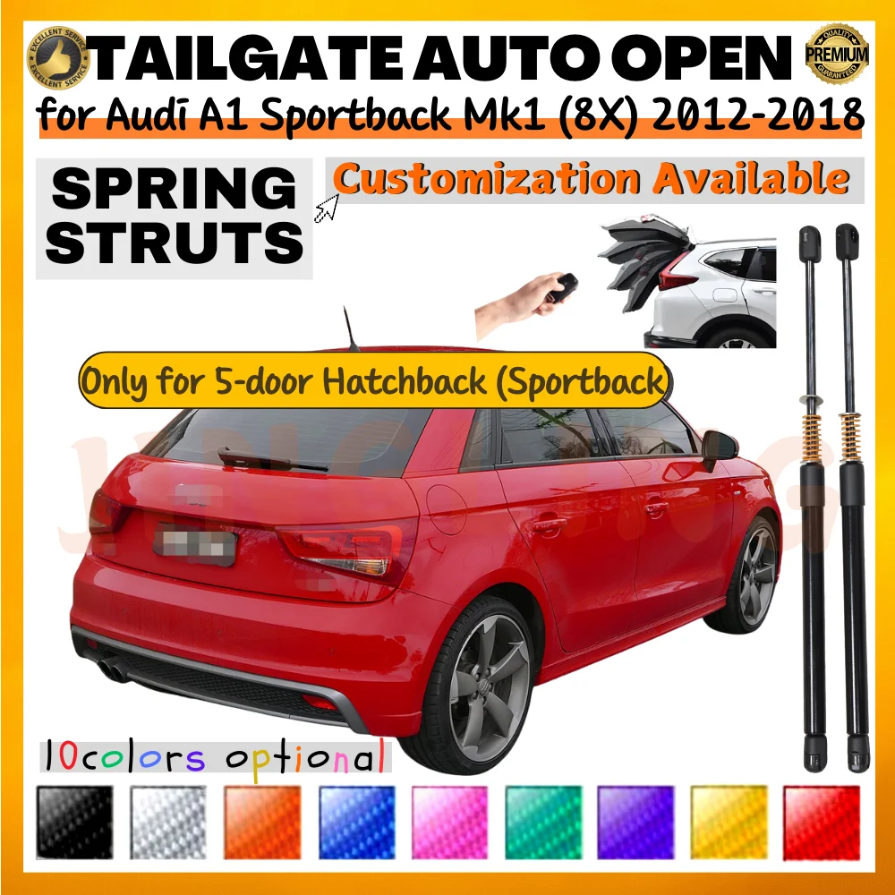 

Qty(2) Trunk Struts with Spring for Audi A1 Sportback Mk1 (8X) 2012-2018 Rear Tailgate Boot Lift Supports Shock Absorbers