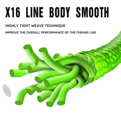Imagen 2 del producto Nuevo Línea de pesca de hebras X16 YGK Ultra 300/500M línea de pesca de PE trenzada fuerte multifilamento herramienta de línea de pesca duradera