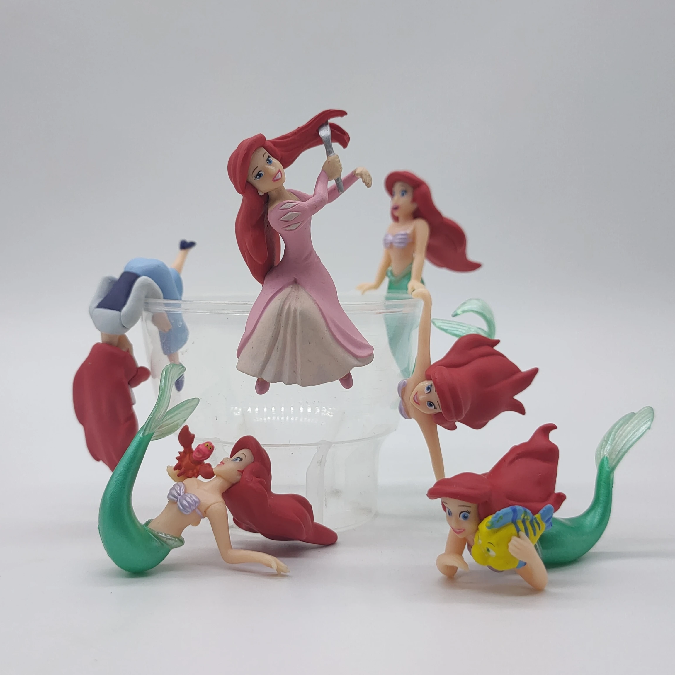 Disney Little Mermaid Ariel Action Figure Toys Disney Ariel The Princess Collection Cake Mug Decoration Gift for Kids