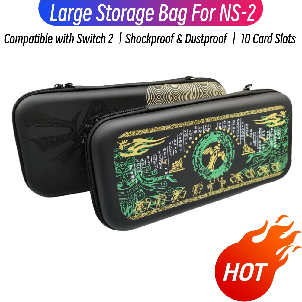 Hard Shell Carrying Case Compatible with Switch 2 Portable Travel Storage Bag For NS2 Large Capacity with 10 Card Slots