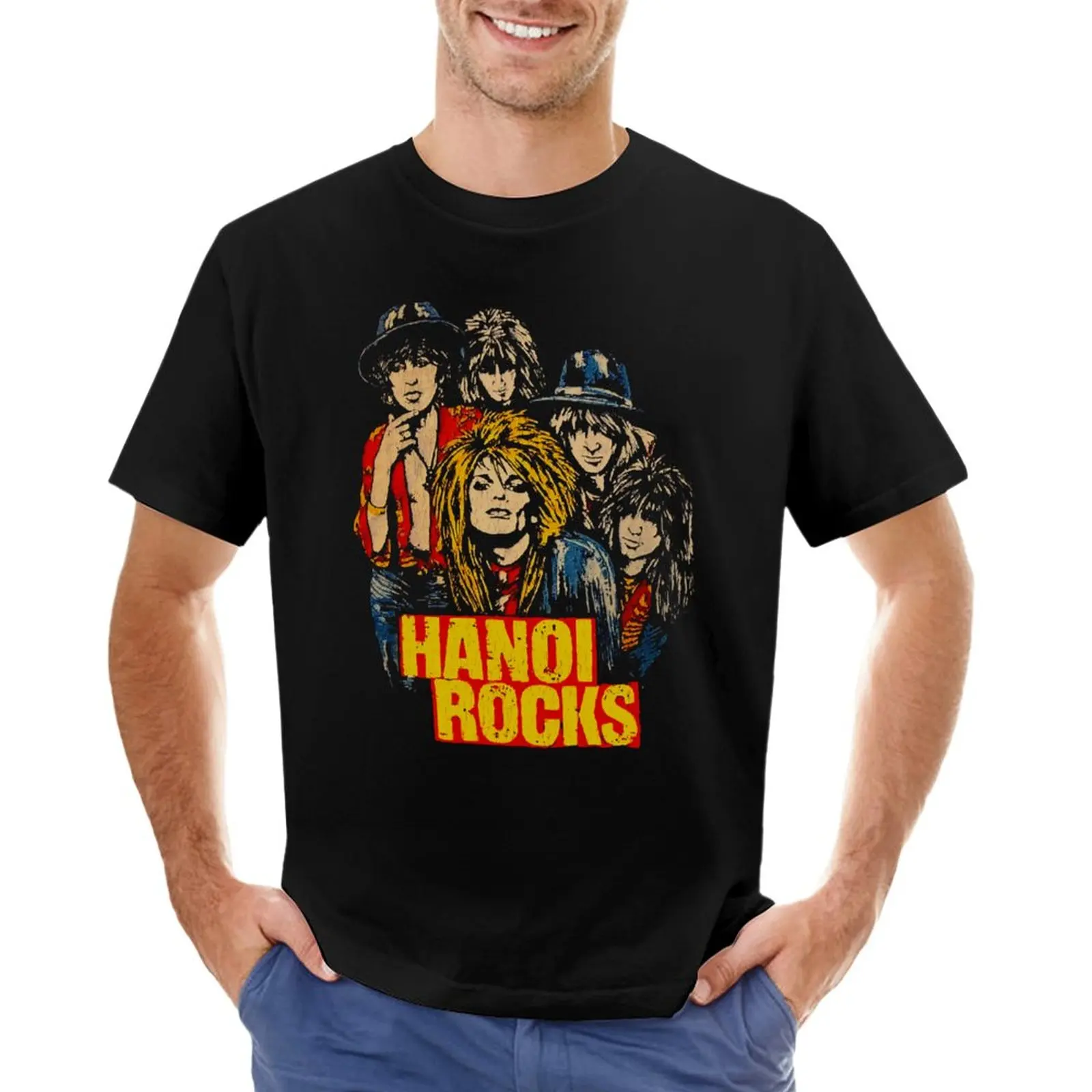 Hanoi Rocks Vintage T-Shirt sports fan t-shirts oversized t shirts mens vintage t shirts