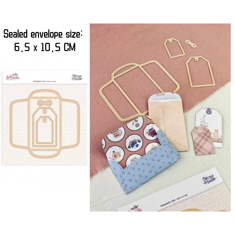 New 2023 Large Tabel Tag Metal Cutting Dies for Scrapbooking and Card Making Paper Craft Album Decorative Embossing Cut Die