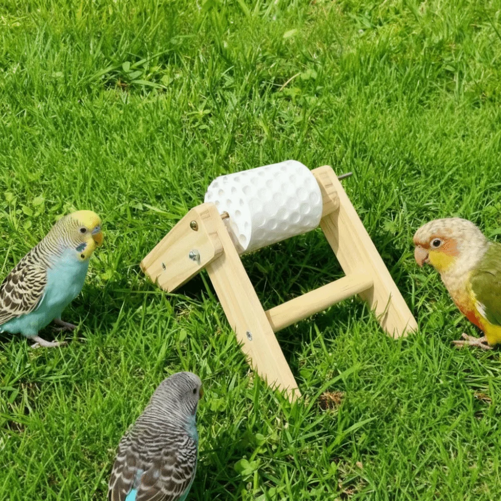 

Anti-Slip Chicken Beak Grinding Stone Bite Resistant Wear Resistant Wooden Bird Stand Sturdy Bird Training Stand Poultry Care