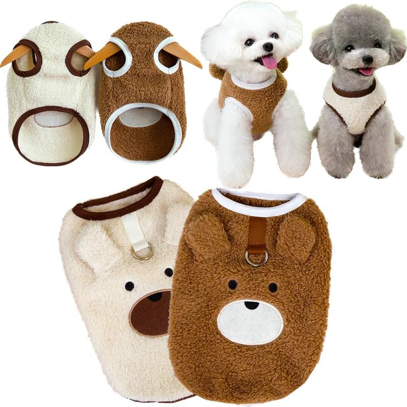 Ropa de invierno para cachorros, chaleco cálido de lana para perros, trajes de Bulldog Francés, Chihuahua, chaqueta para caniche, abrigo de peluche