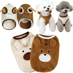 Ropa de invierno para cachorros, chaleco cálido de lana para perros, trajes de Bulldog Francés, Chihuahua, chaqueta para caniche, abrigo de peluche para Pug, suministros para mascotas