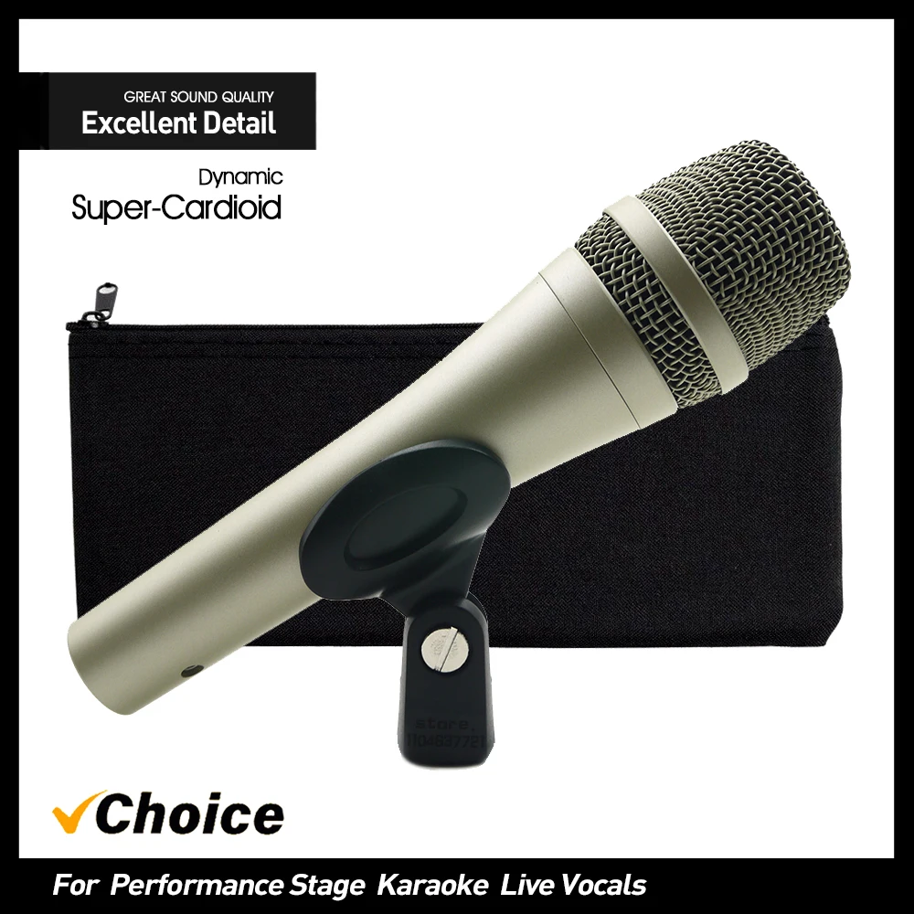 TOP Quality Metal E935C Professional Cardioid Mic E935 Dynamic Wired Microphone Champagne Color For Live Stage Karaoke Vocals