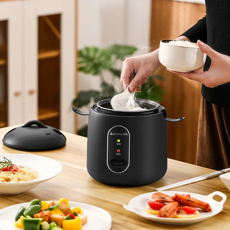 220V Mini Electric Rice Cooker Dormitory Office 1.2L Low-Energy Non-Stick Pot Portable Multifunctional Food Steamer Kitchenware