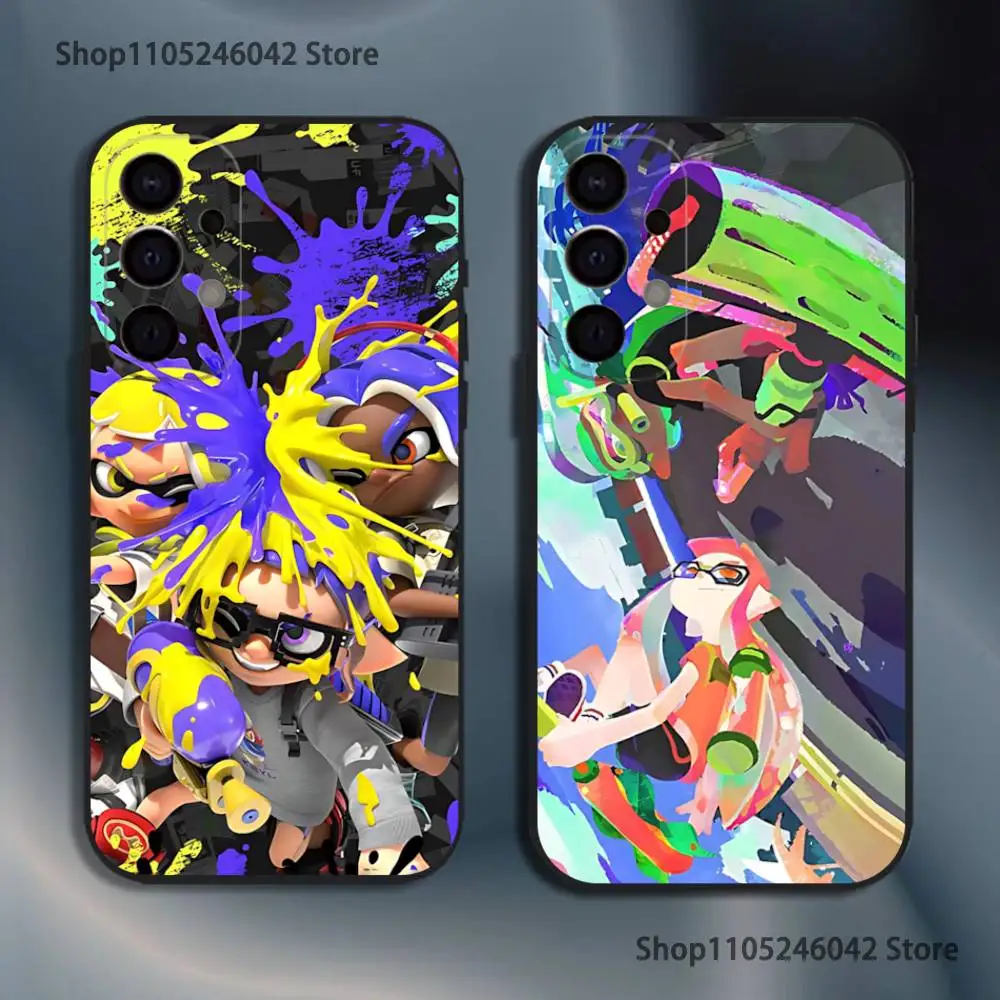

Game S-Splatoon Shockproof Phone Case For Samsung S26,S25,S24,S21,S22,S23,S30,Ultra,S20,Plus,Fe,Lite,5G Black Cover