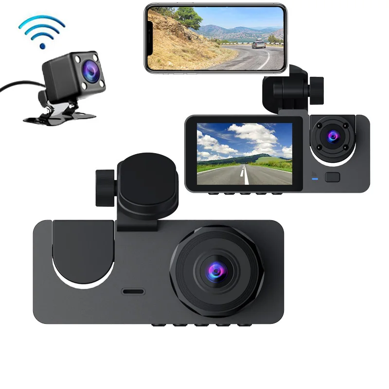 

OEM ODM IPS-экран Автомобильная видеорегистратор 1080P в DVR Рекордер Видеорегистратор с Wi-Fi G-сенсором Запись циклической Парковка Мониторинг Видеорегистратор