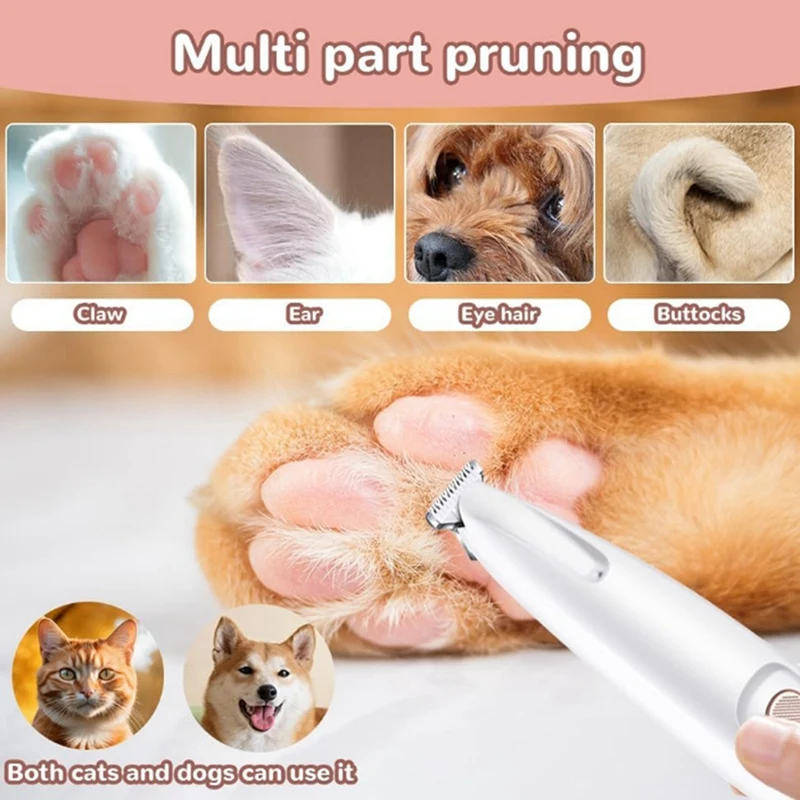 【Must-Haves】 Aparador de microprecisão para animais de estimação, cortador de cabelo para animais de estimação, barbeador recarregável à prova d'água para animais de estimação