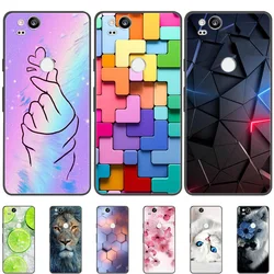 For Google Pixel 2 Case Soft Black Silicone Bumper Butterfly Phone Cover for Googe Pixel2 2XL Pixel2XL 2 Cases Fundas Coque