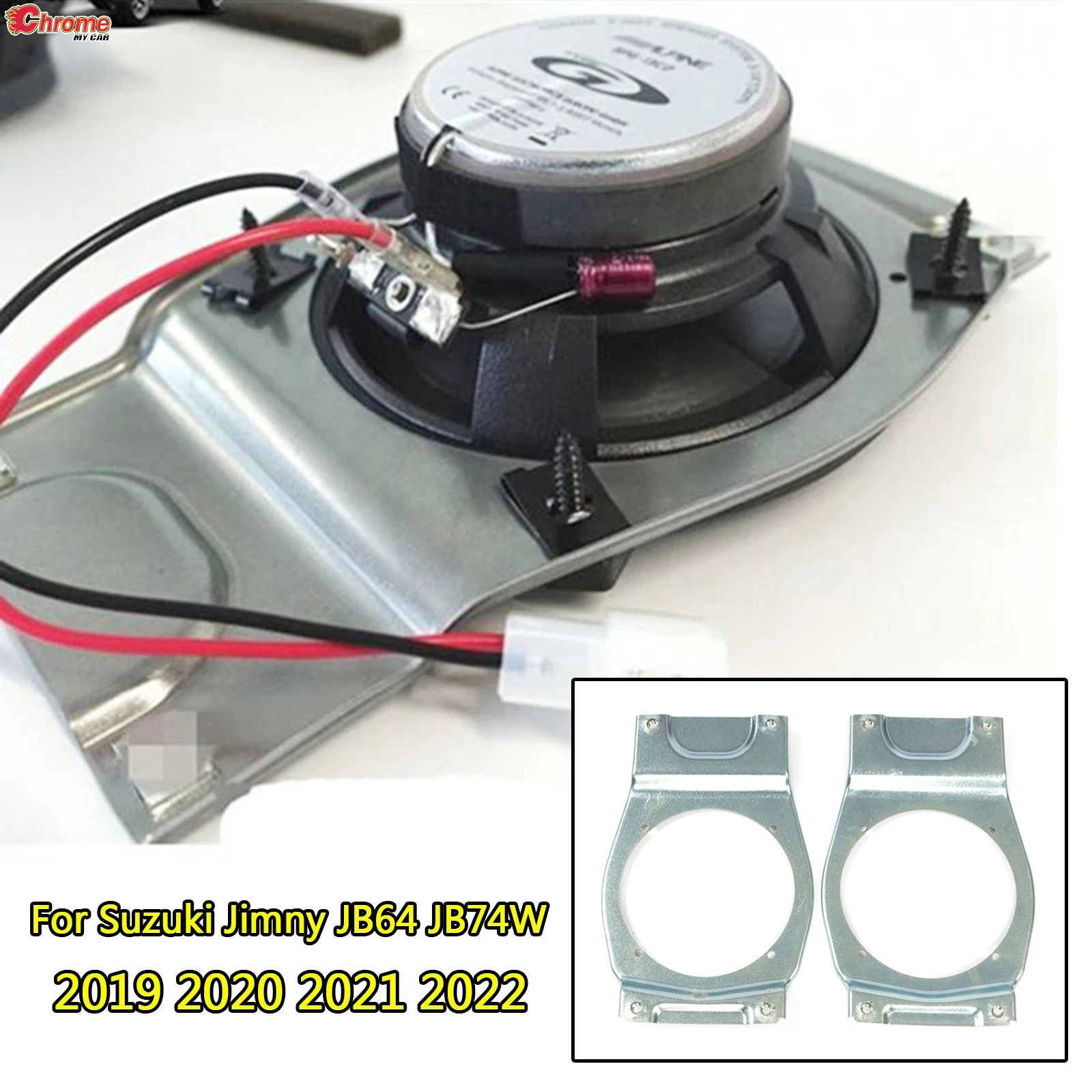 For Suzuki Jimny JB64 JB74W 2019 2020 2021 2022 Car Rear 5 Inch Speaker Bracket Horn Bracket Kit 99197-77R10 with Wire Harness