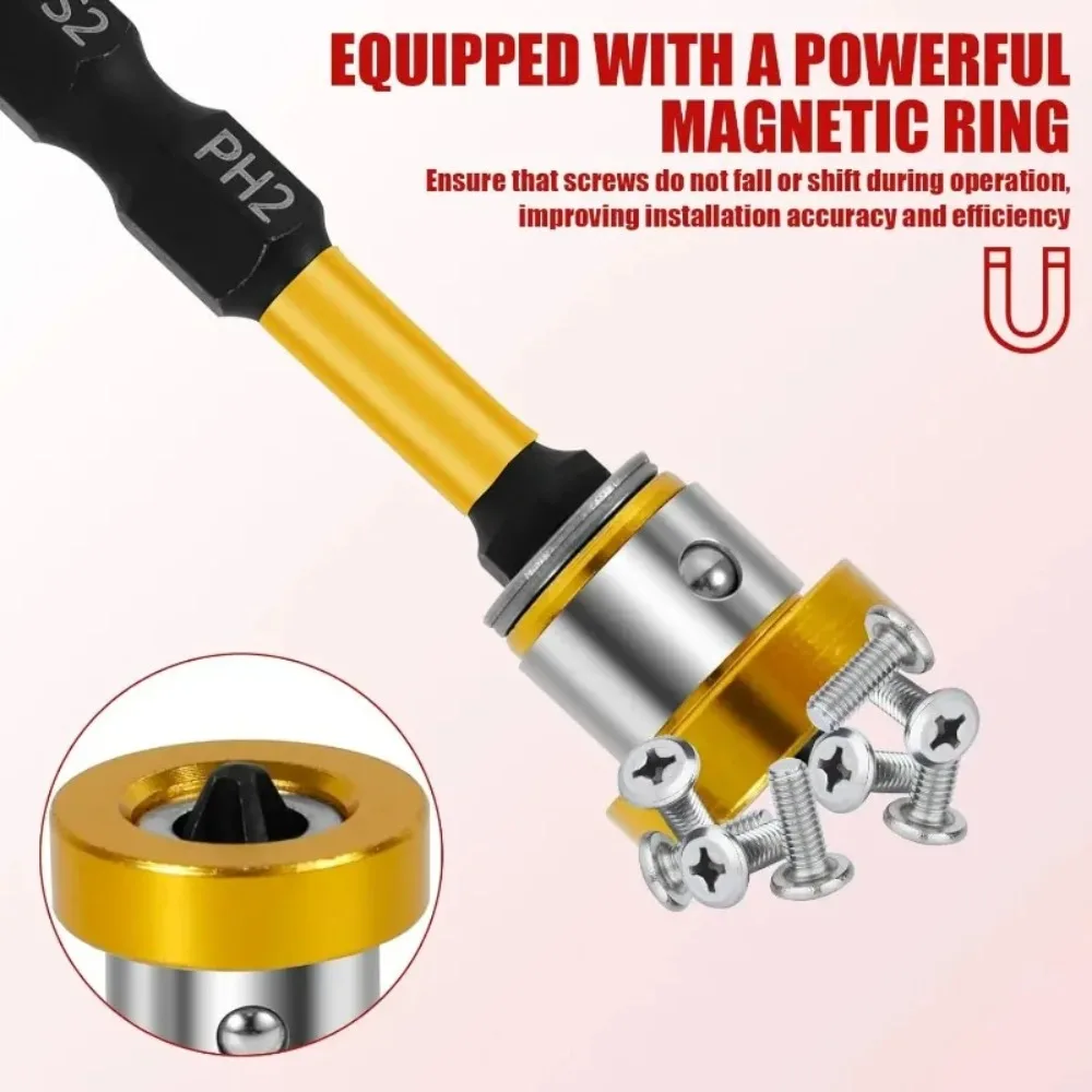 Screw Bits Plasterboard Magnetic Positioning Screwdriver Bits Hex Shank Drywall Extension Locating Batch Head Tools Parts