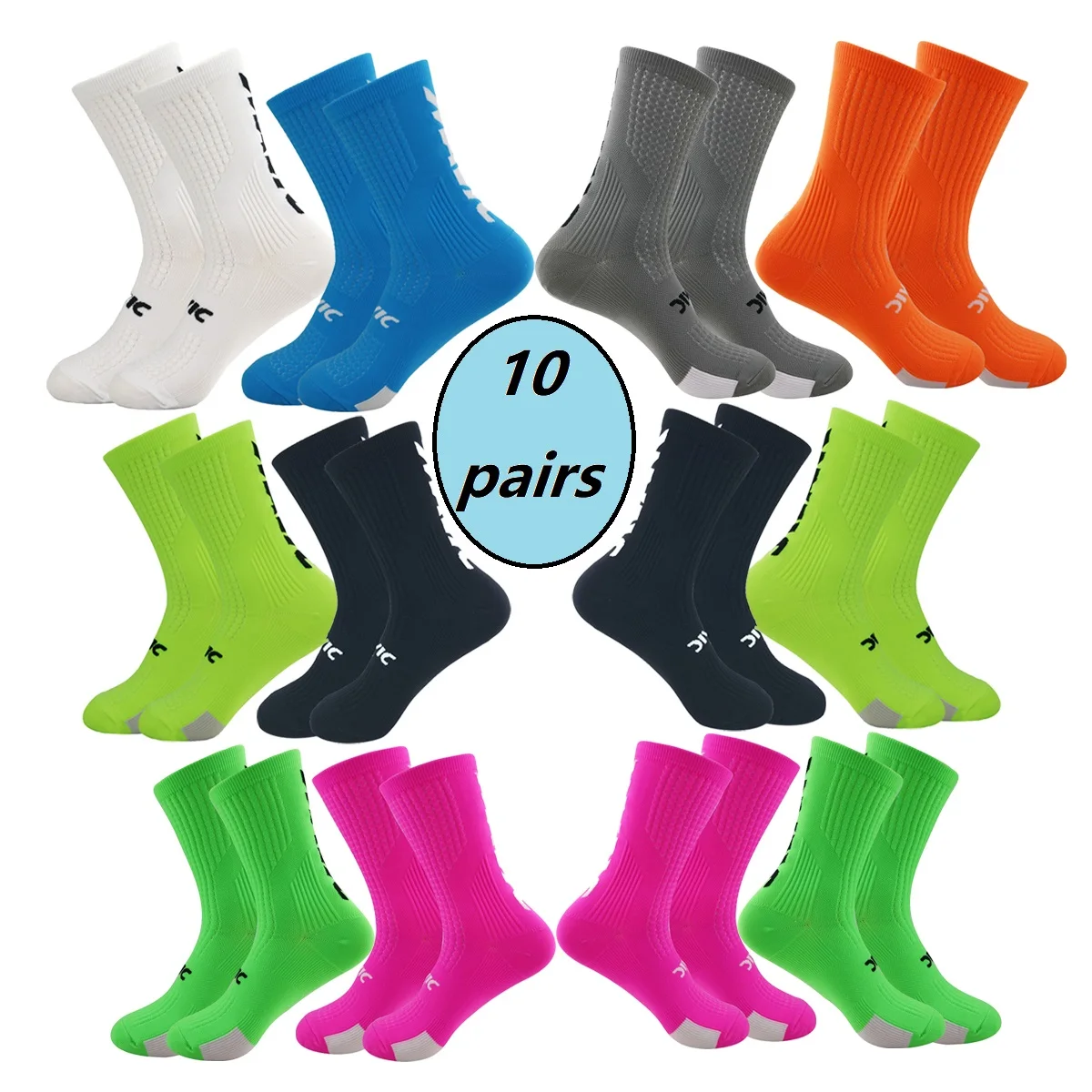 10 Pairs Bicycle Riding Socks Comfortable Quick Drying Socks Running Socks Outdoor Running Hiking Leisure Sports Socks