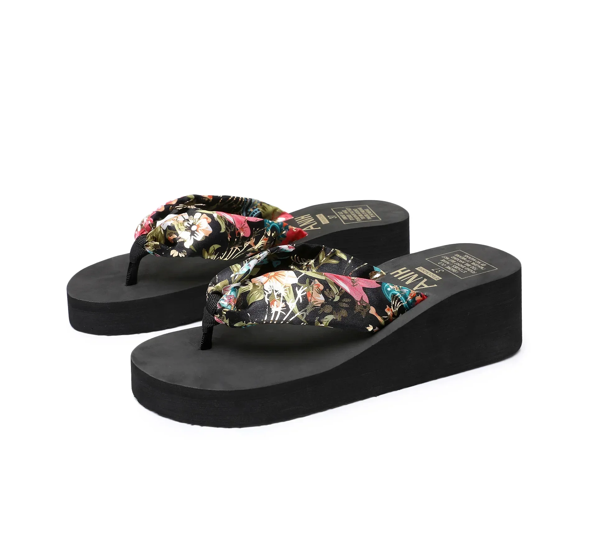 Damen Flip-Flops Sommer Strand Plateau-Slipper Lässige Outdoor-Keilsandalen Sommer Damenschuhe – Detail 40